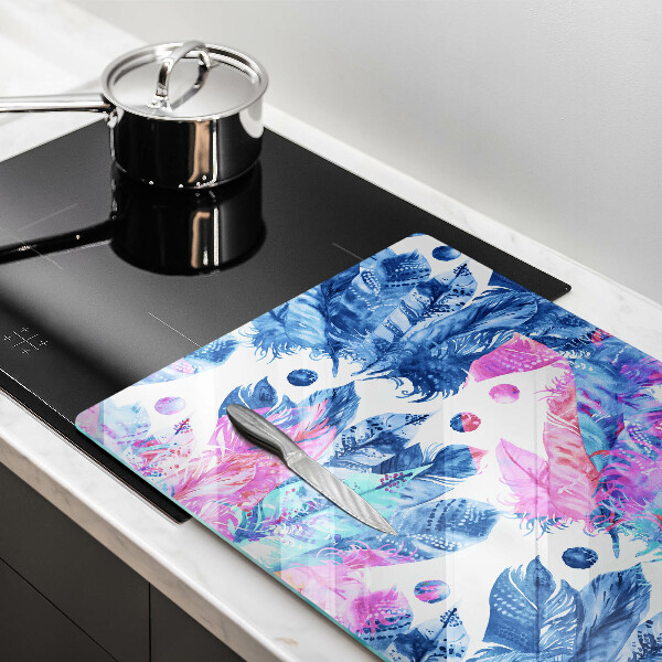 Zaščitna plošča za štedilnik Boho ilustracija perja