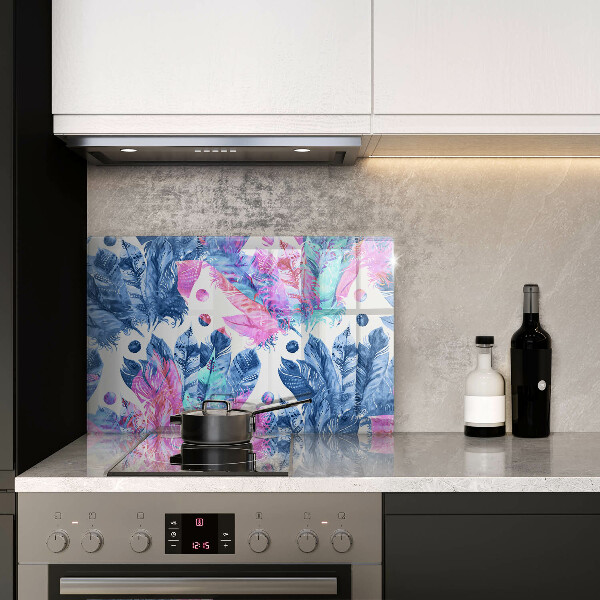 Zaščitna plošča za štedilnik Boho ilustracija perja