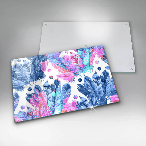 Zaščitna plošča za štedilnik Boho ilustracija perja