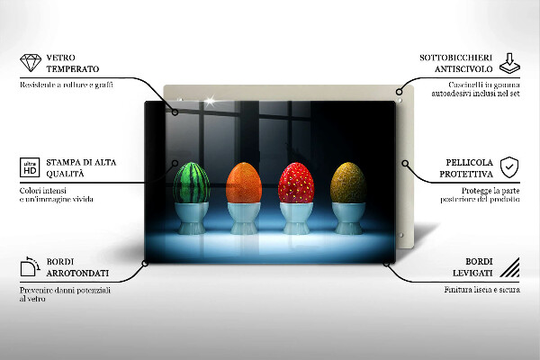 Zaščitna plošča za štedilnik Abstraktna sadna jajca