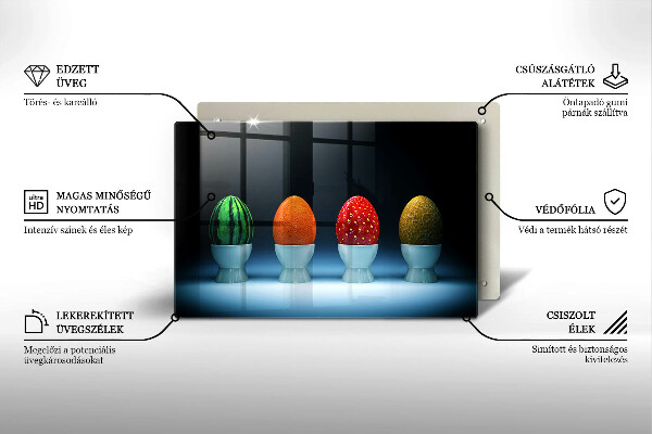 Zaščitna plošča za štedilnik Abstraktna sadna jajca