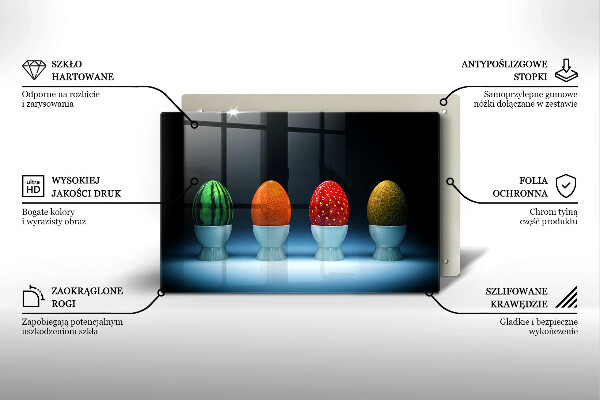 Zaščitna plošča za štedilnik Abstraktna sadna jajca