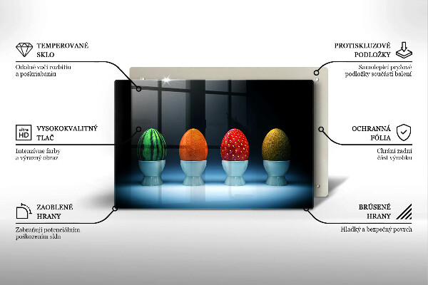 Zaščitna plošča za štedilnik Abstraktna sadna jajca