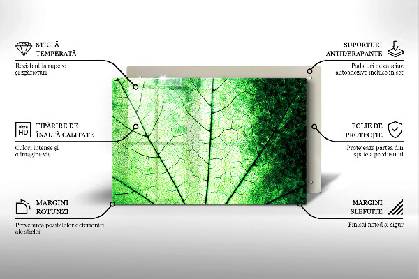 Zaščitna plošča za štedilnik Okrasni žilni list