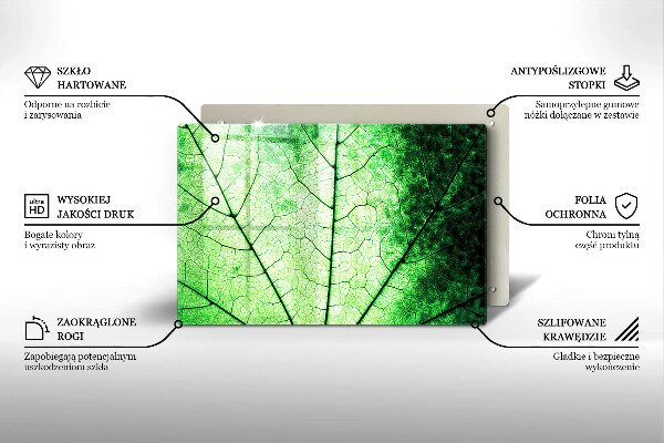 Zaščitna plošča za štedilnik Okrasni žilni list