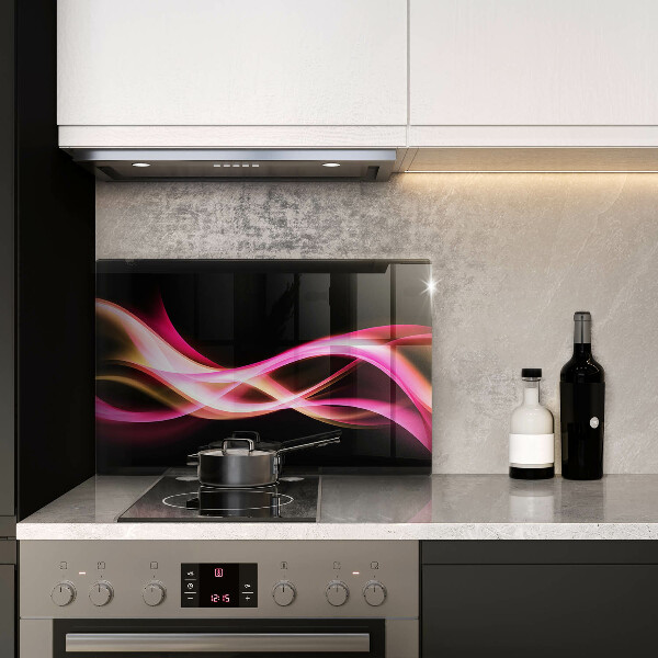 Zaščitna plošča za štedilnik Abstraktni neonski dim
