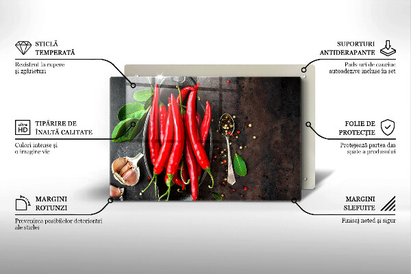 Zaščitna plošča za štedilnik Rdeča čili paprika