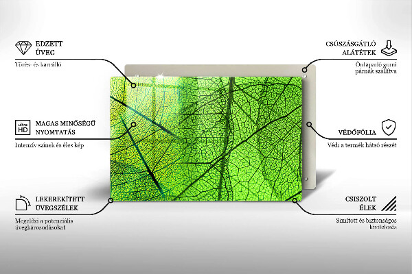 Zaščitna plošča za štedilnik Naravne listne žile