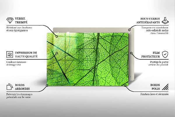 Zaščitna plošča za štedilnik Naravne listne žile