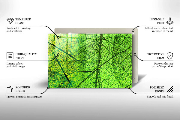 Zaščitna plošča za štedilnik Naravne listne žile