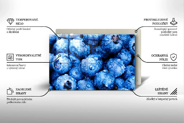 Zaščitna plošča za štedilnik Sočne borovnice