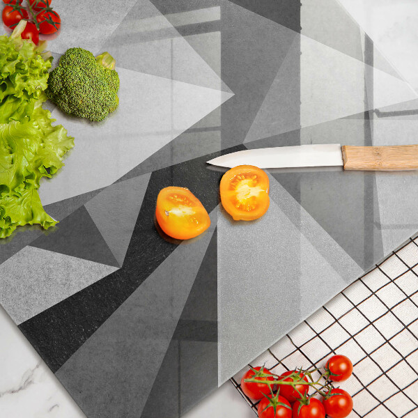 Zaščitna steklena plošča za štedilnik Konkretna ostra abstrakcija