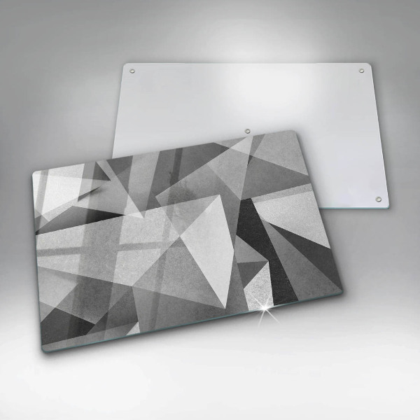 Zaščitna steklena plošča za štedilnik Konkretna ostra abstrakcija