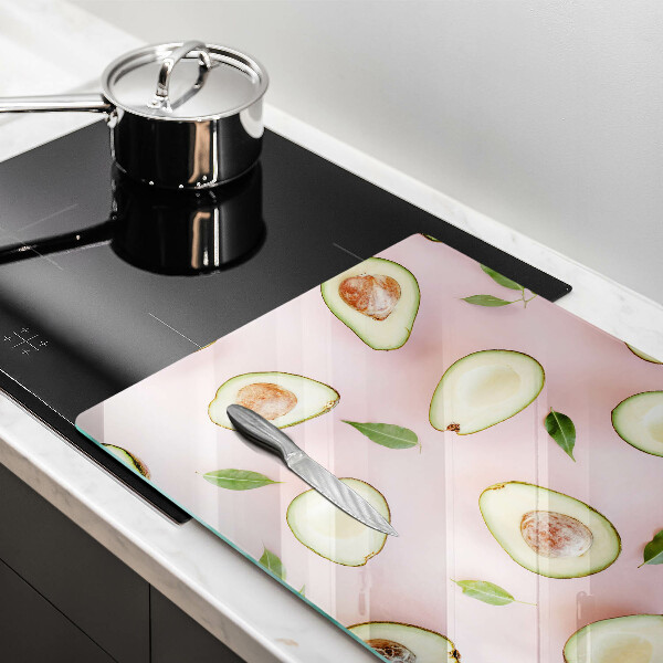 Zaščitna steklena plošča za štedilnik Vzorec avokada