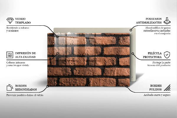Zaščitna plošča za štedilnik Opečni zid