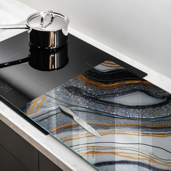 Zaščitna plošča za štedilnik kamen z zlatom