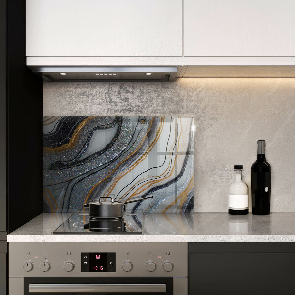 Zaščitna plošča za štedilnik kamen z zlatom