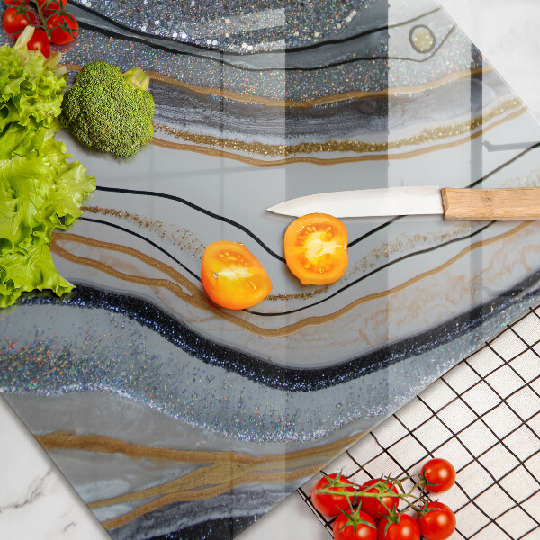 Zaščitna plošča za štedilnik kamen z zlatom