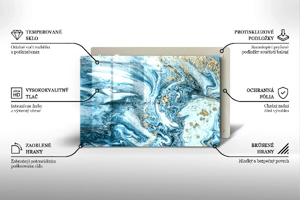 Zaščitna plošča za štedilnik Struktura z zlatom
