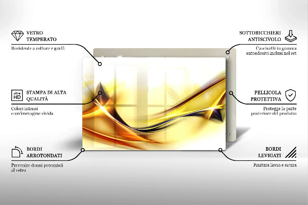Zaščitna plošča za štedilnik Abstraktne črte svetlobe