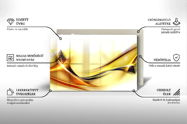 Zaščitna plošča za štedilnik Abstraktne črte svetlobe