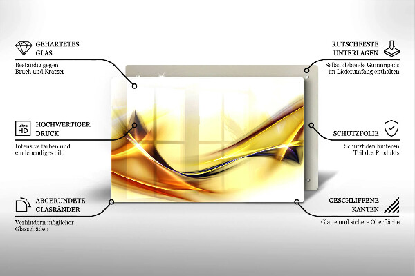 Zaščitna plošča za štedilnik Abstraktne črte svetlobe