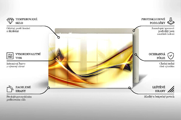Zaščitna plošča za štedilnik Abstraktne črte svetlobe