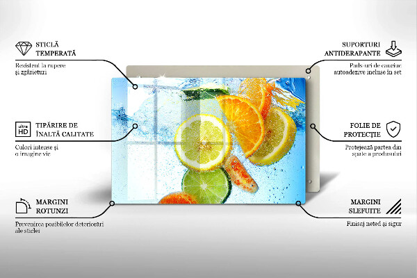 Zaščitna plošča za štedilnik Sočna citrusna voda
