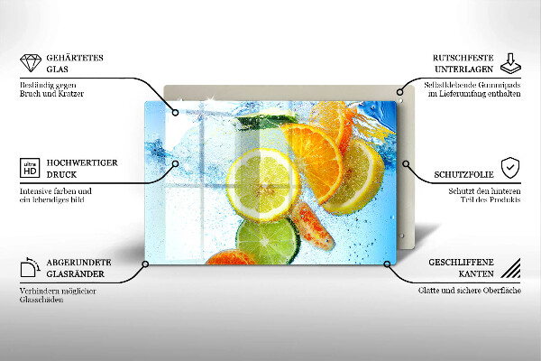 Zaščitna plošča za štedilnik Sočna citrusna voda