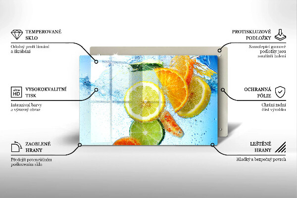 Zaščitna plošča za štedilnik Sočna citrusna voda