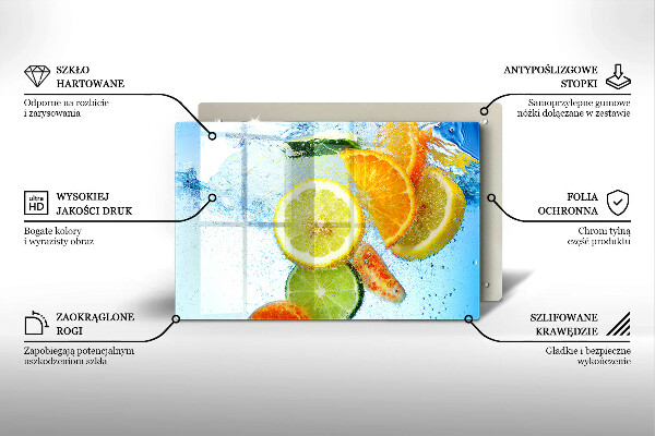 Zaščitna plošča za štedilnik Sočna citrusna voda