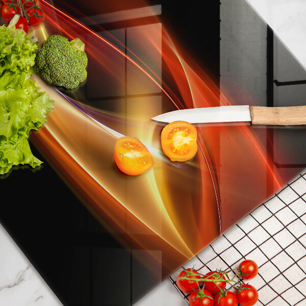 Zaščitna plošča za štedilnik Abstraktni dim in svetloba