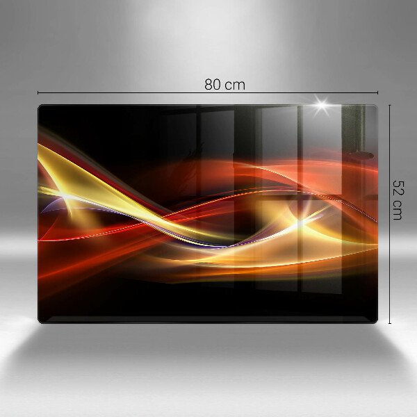 Zaščitna plošča za štedilnik Abstraktni dim in svetloba