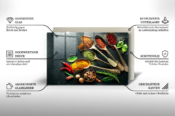 Zaščitna plošča za štedilnik Kuhinjske žlice začimb