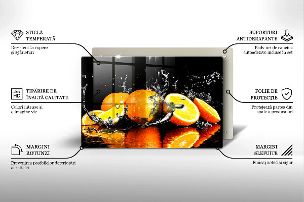Zaščitna plošča za štedilnik Sočno oranžno sadje
