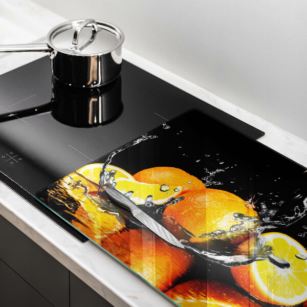 Zaščitna plošča za štedilnik Sočno oranžno sadje