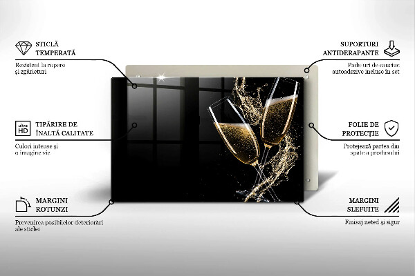 Zaščitna plošča za štedilnik Kozarci za šampanjec