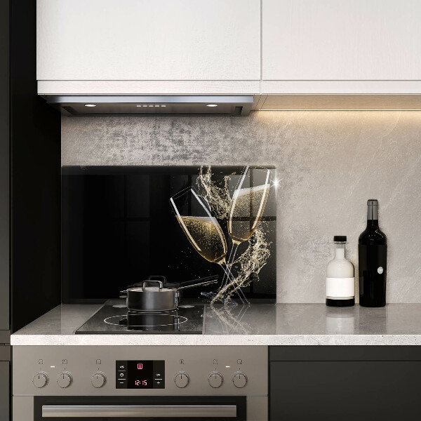 Zaščitna plošča za štedilnik Kozarci za šampanjec