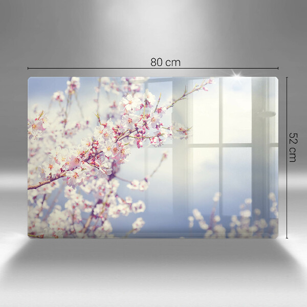 Zaščitna plošča za štedilnik Cvetoče drevo