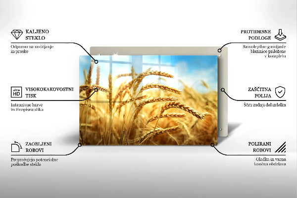 Zaščitna plošča za štedilnik Klasje žit na polju