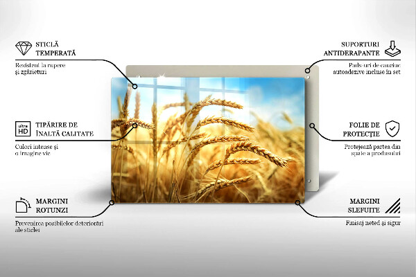 Zaščitna plošča za štedilnik Klasje žit na polju