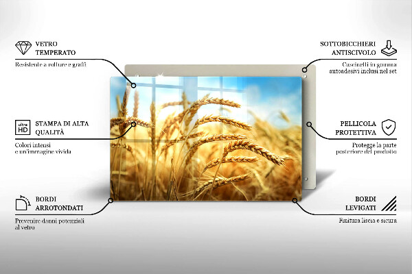 Zaščitna plošča za štedilnik Klasje žit na polju