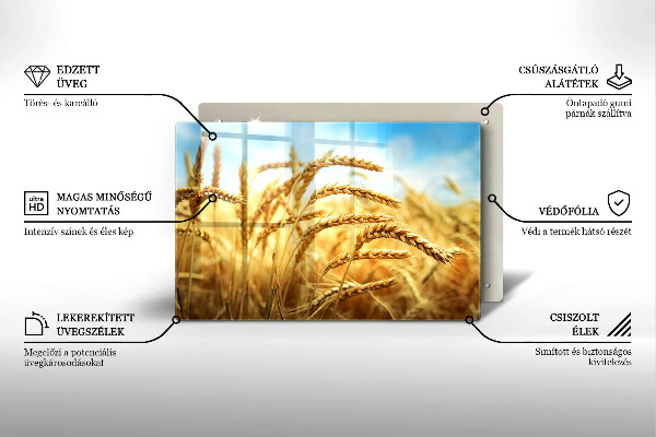 Zaščitna plošča za štedilnik Klasje žit na polju