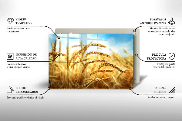Zaščitna plošča za štedilnik Klasje žit na polju
