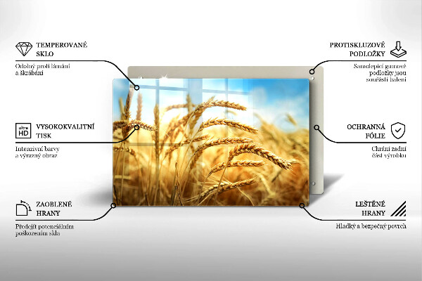 Zaščitna plošča za štedilnik Klasje žit na polju