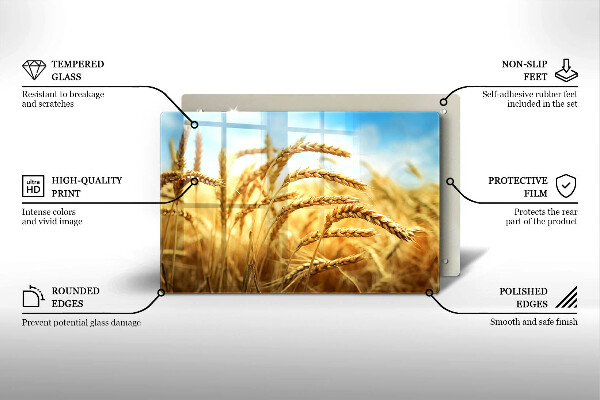 Zaščitna plošča za štedilnik Klasje žit na polju