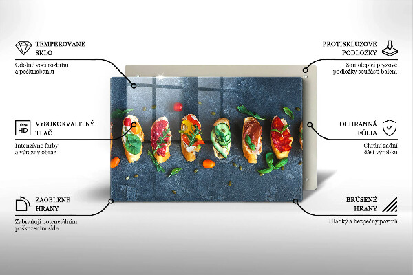 Zaščitna plošča za štedilnik Pisani sendviči