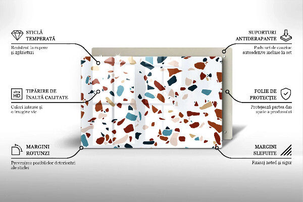 Zaščitna plošča za štedilnik Dekorativni kamen