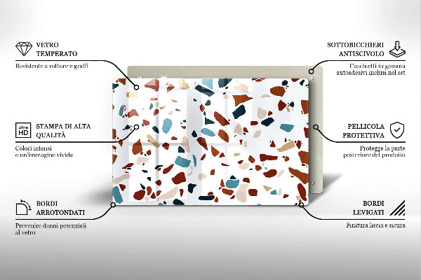 Zaščitna plošča za štedilnik Dekorativni kamen