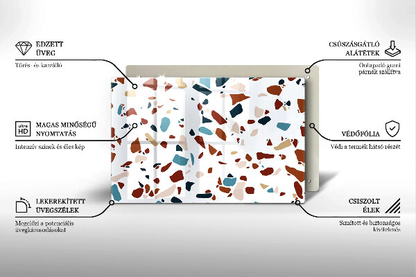 Zaščitna plošča za štedilnik Dekorativni kamen